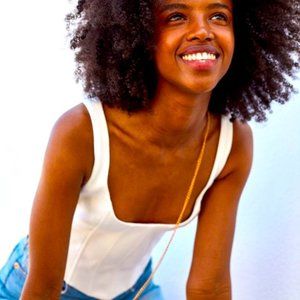 Brock Collection x H&M Cotton Corset-Style Top Size S